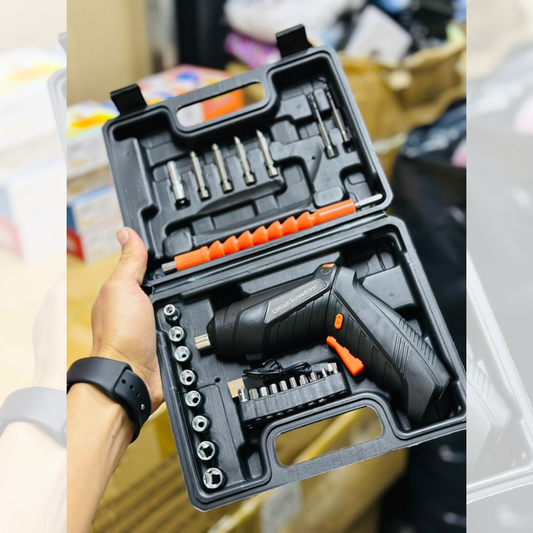 Destornillador Inalámbrico + Kit Completo de Accesorios