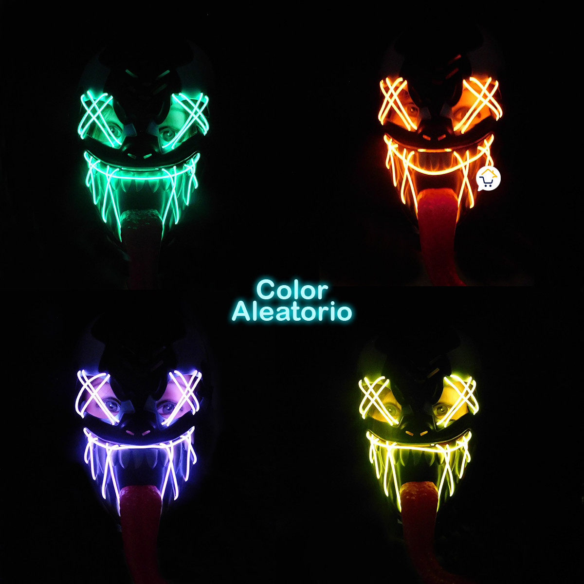 Máscara Neón Venom con Luz LED 👻