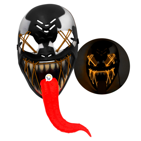 Máscara Neón Venom con Luz LED 👻